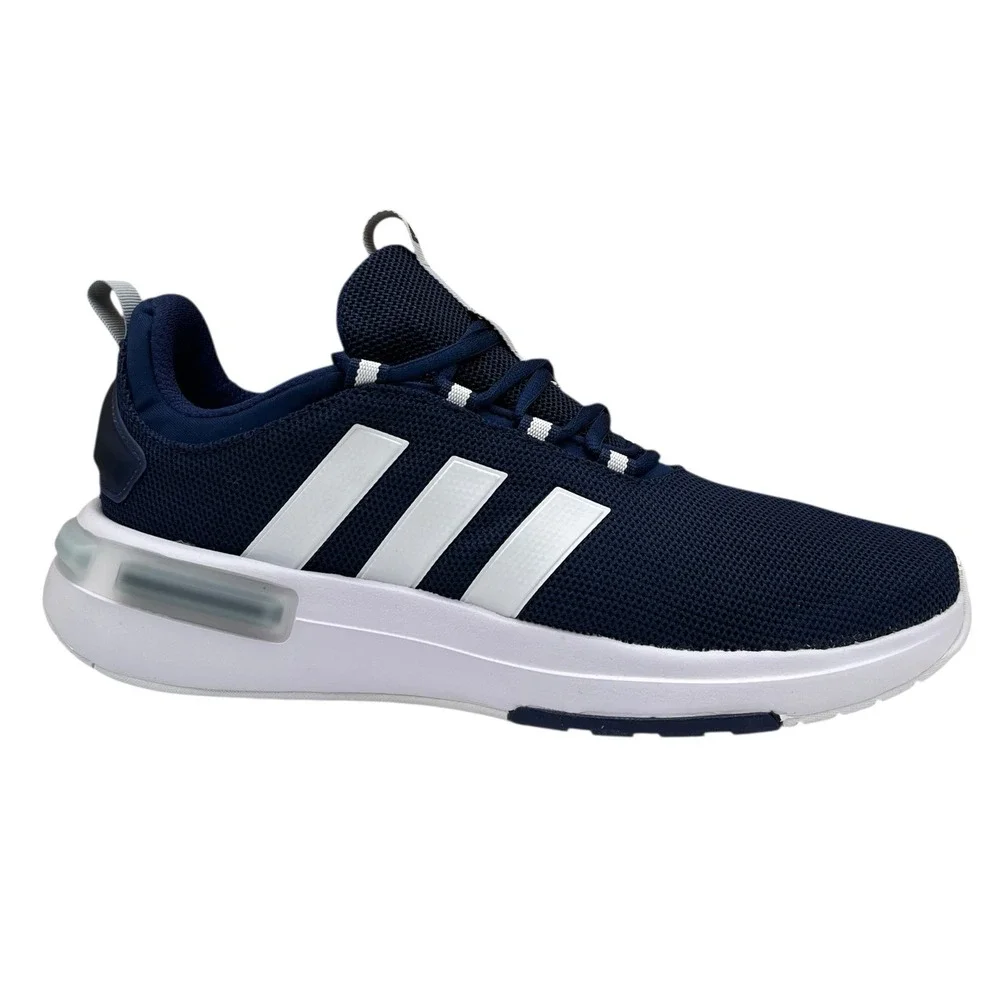 adidas Racer TR23 Mens Running Shoes Size 10.5 Navy Blue White Athletic Comfort
